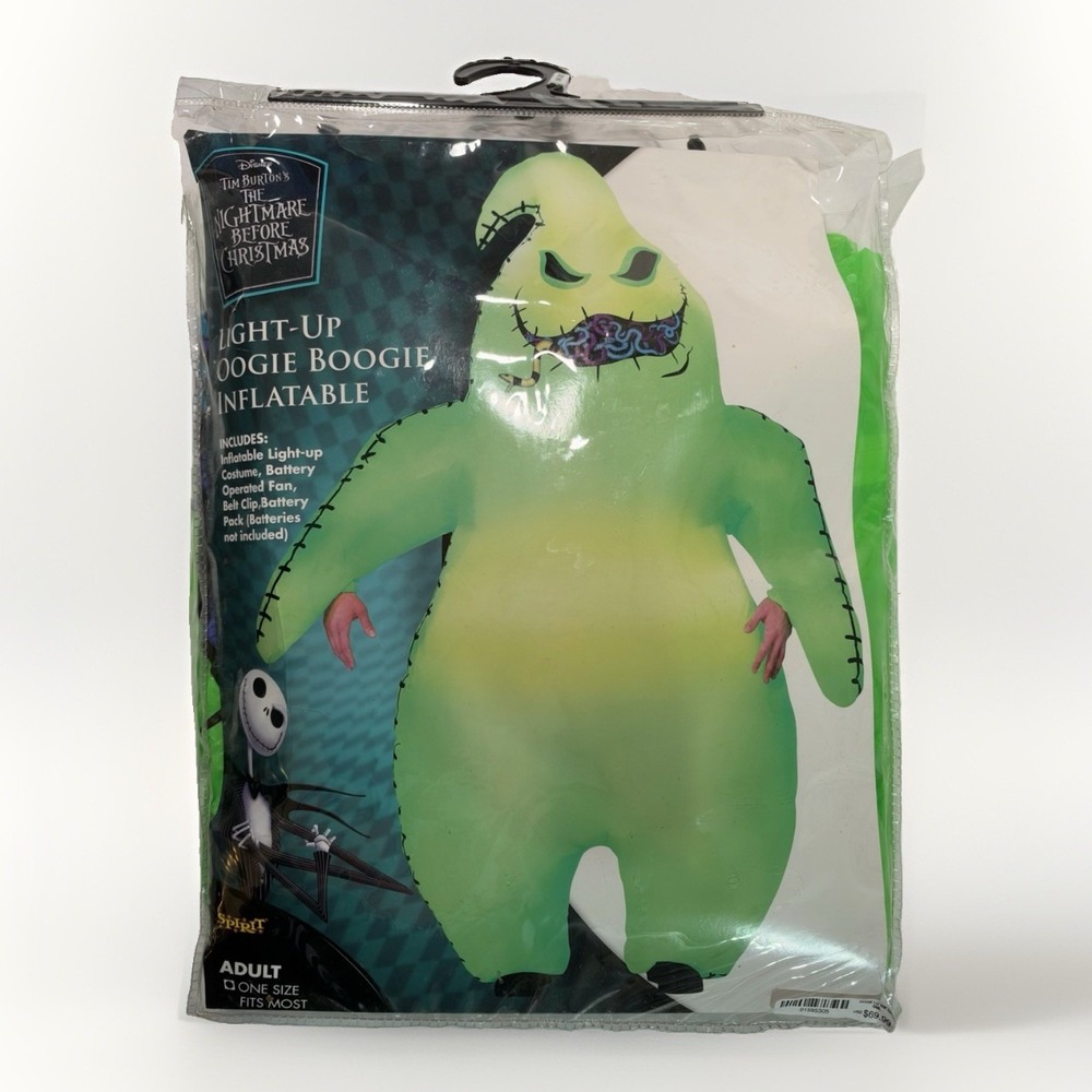 Spirit Halloween Adult Light-Up Oogie Boogie Inflatable Costume OS MSRP $69.99